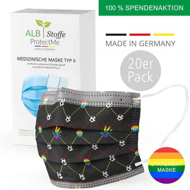 Medizinische OP - Maske  - STATEMENT MASK 02 - PRIDE - 20er Pack - SPENDENAKTION